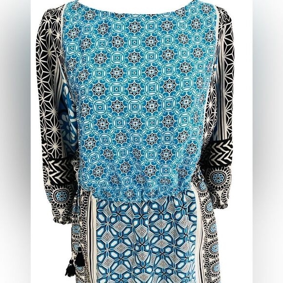 "LOFT" MULTI-COLOR MEDALLION
CASUAL BLOUSON BOHO DRESS
SIZE: S - Picture 6 of 10